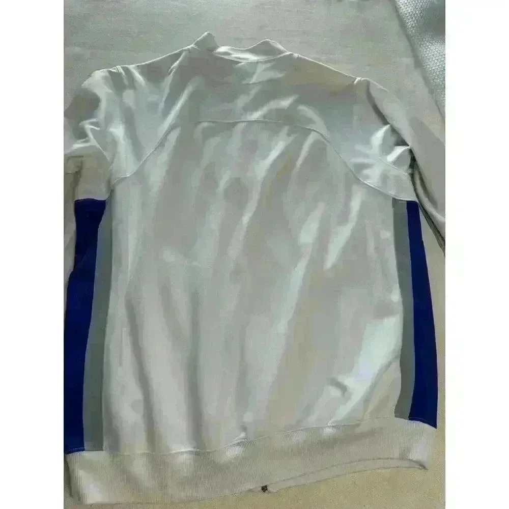 Nike Air Jordan Jumpman Jacket Full Zipper Men’s XL White With Blue Trim Track - Picture 12 of 15